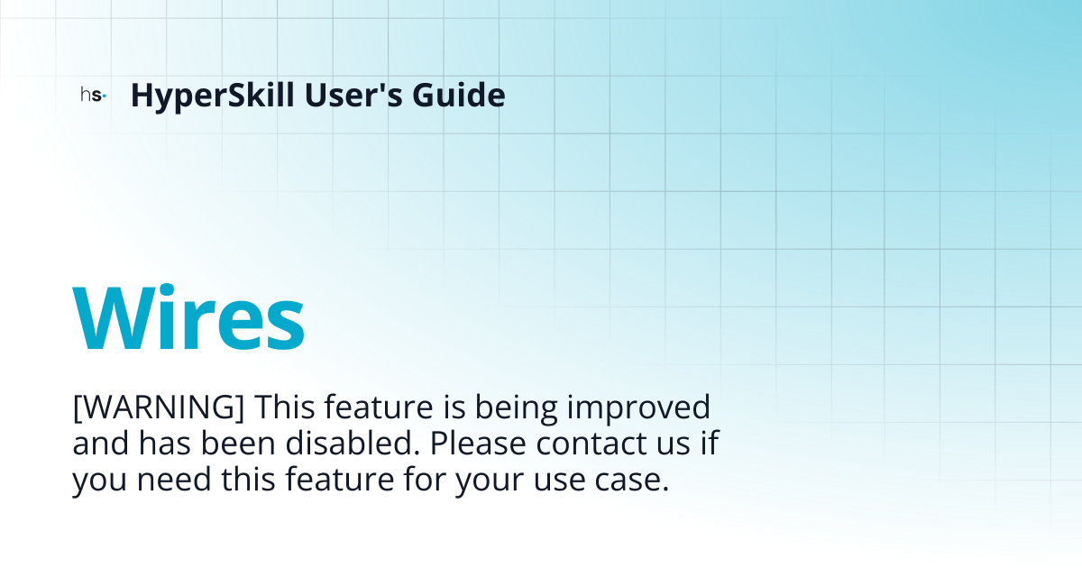 Wires | HyperSkill User's Guide